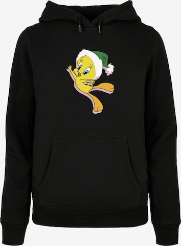 Sweat-shirt 'Looney Tunes - Tweety Christmas Hat' ABSOLUTE CULT en noir : devant