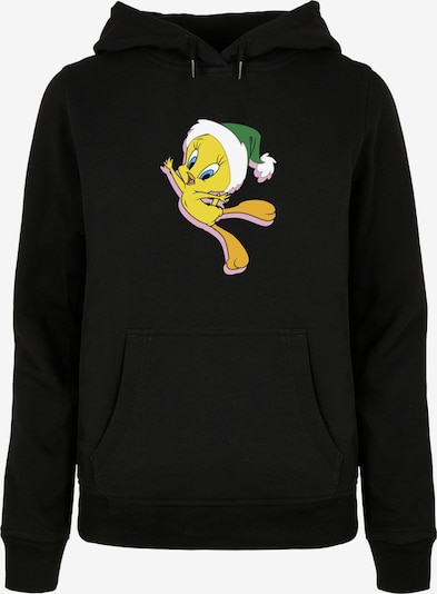 ABSOLUTE CULT Sweatshirt 'Looney Tunes - Tweety Christmas Hat' in Yellow / Green / Black / White, Item view
