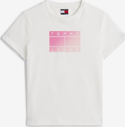Marškinėliai iš Tommy Jeans, spalva – šviesiai rožinė / balta, Prekių apžvalga