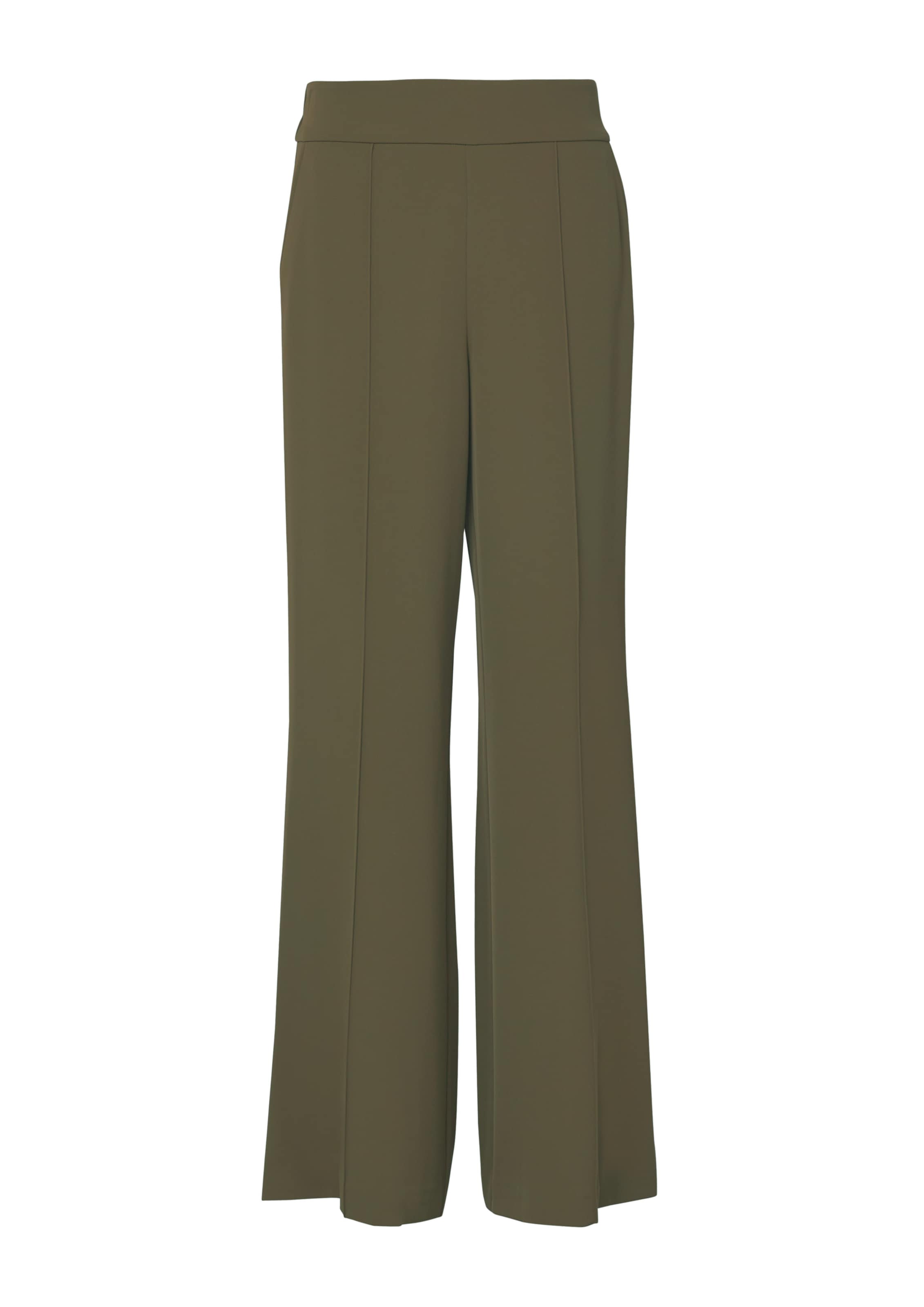 COMMA Wide leg Pleated Pants in Green: front