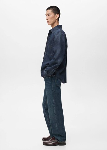 MANGO MAN Regular fit Button Up Shirt 'Bartow' in Blue