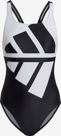 Costum de baie sport de la ADIDAS PERFORMANCE pe negru: față