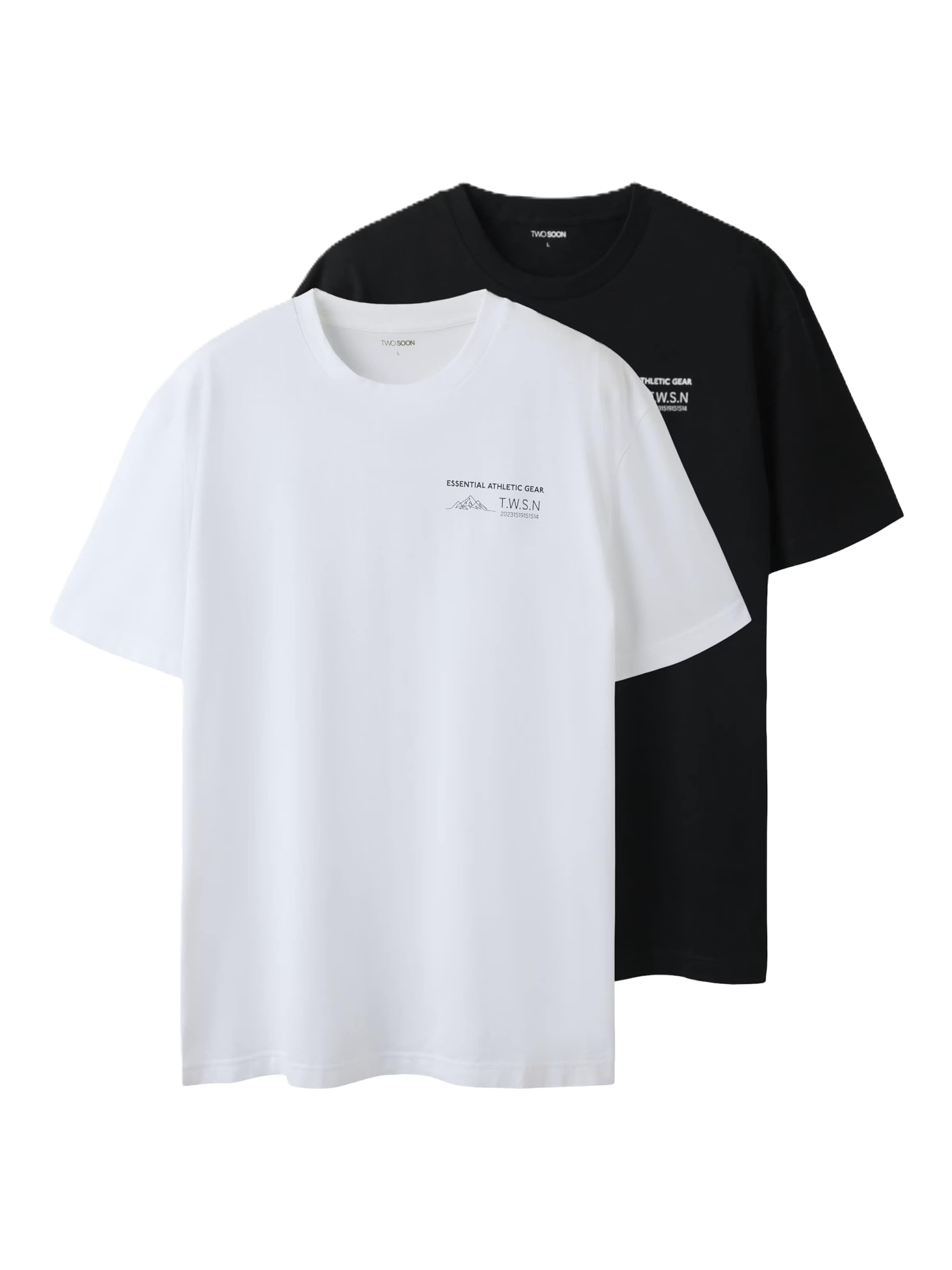 Maglietta di TWO SOON in nero: frontale