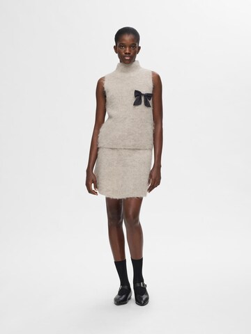 SELECTED FEMME Knitted Top 'SLFEmili' in Grey