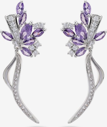 Boucles d'oreilles 'Bettinala' AVANT-GARDE PARIS en violet : devant