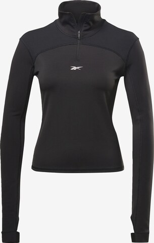 T-shirt fonctionnel Reebok en noir : devant