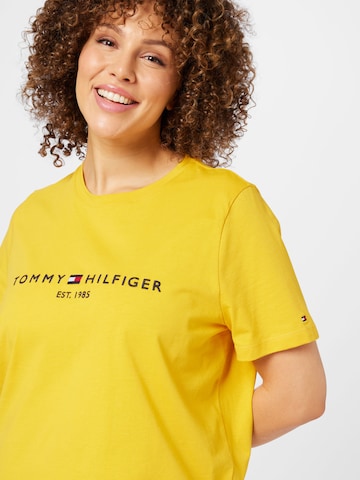 Tommy Hilfiger Curve - Camiseta en amarillo
