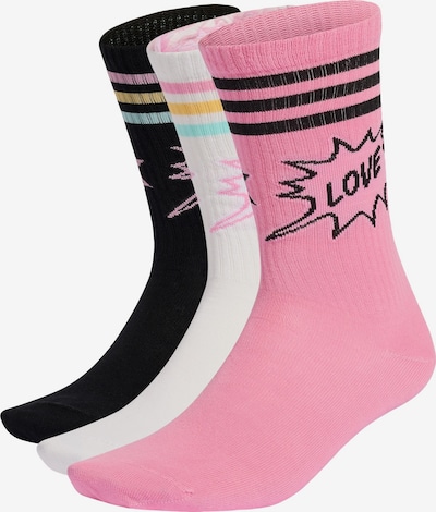 ADIDAS ORIGINALS Meias 'Pride' em 31-33 em amarelo / rosa claro / preto / branco, Vista do artigo