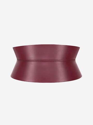 Haute Cuir Riem 'Rounded Hourglass Corset Belt' in Rood: voorkant