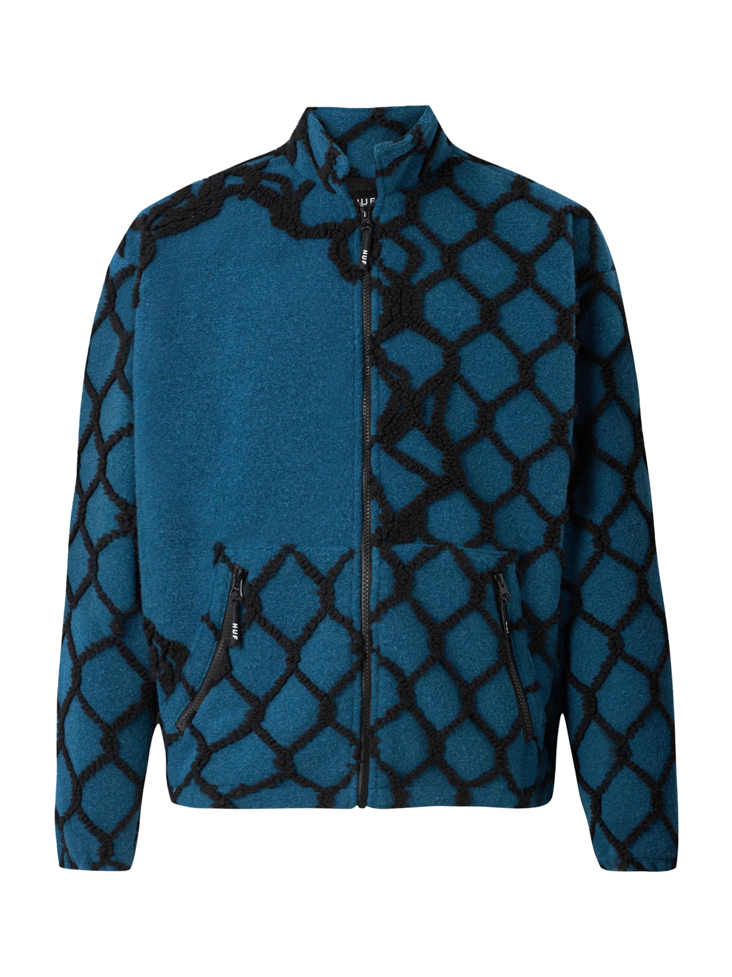 HUF Fleecejakke 'Breakthrough' i blå: forside