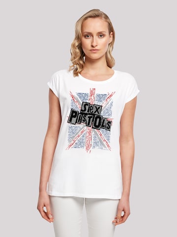 T-shirt 'Sex Pistols Anarchy Flag' F4NT4STIC en blanc : devant