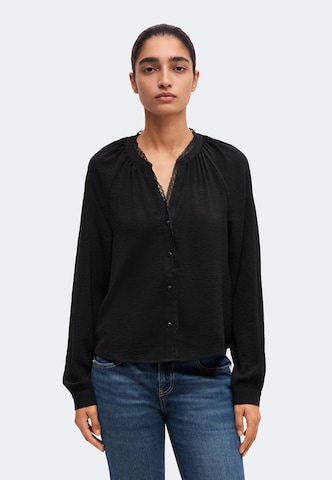 Camicia da donna di QS in nero: frontale