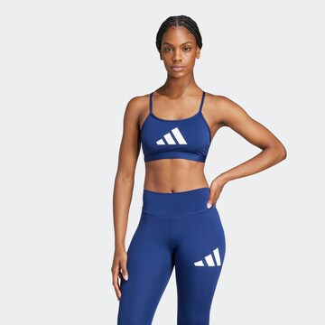 ADIDAS PERFORMANCE Bralette Sports bra 'Aeroreact' in Blue: front
