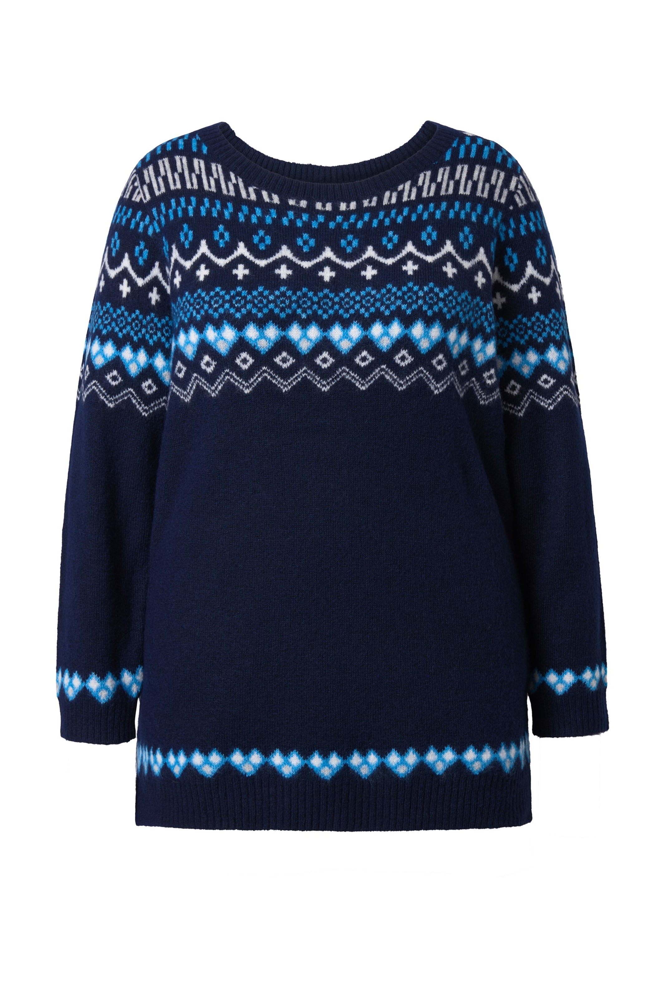 Ulla Popken Trui in Blauw: voorkant