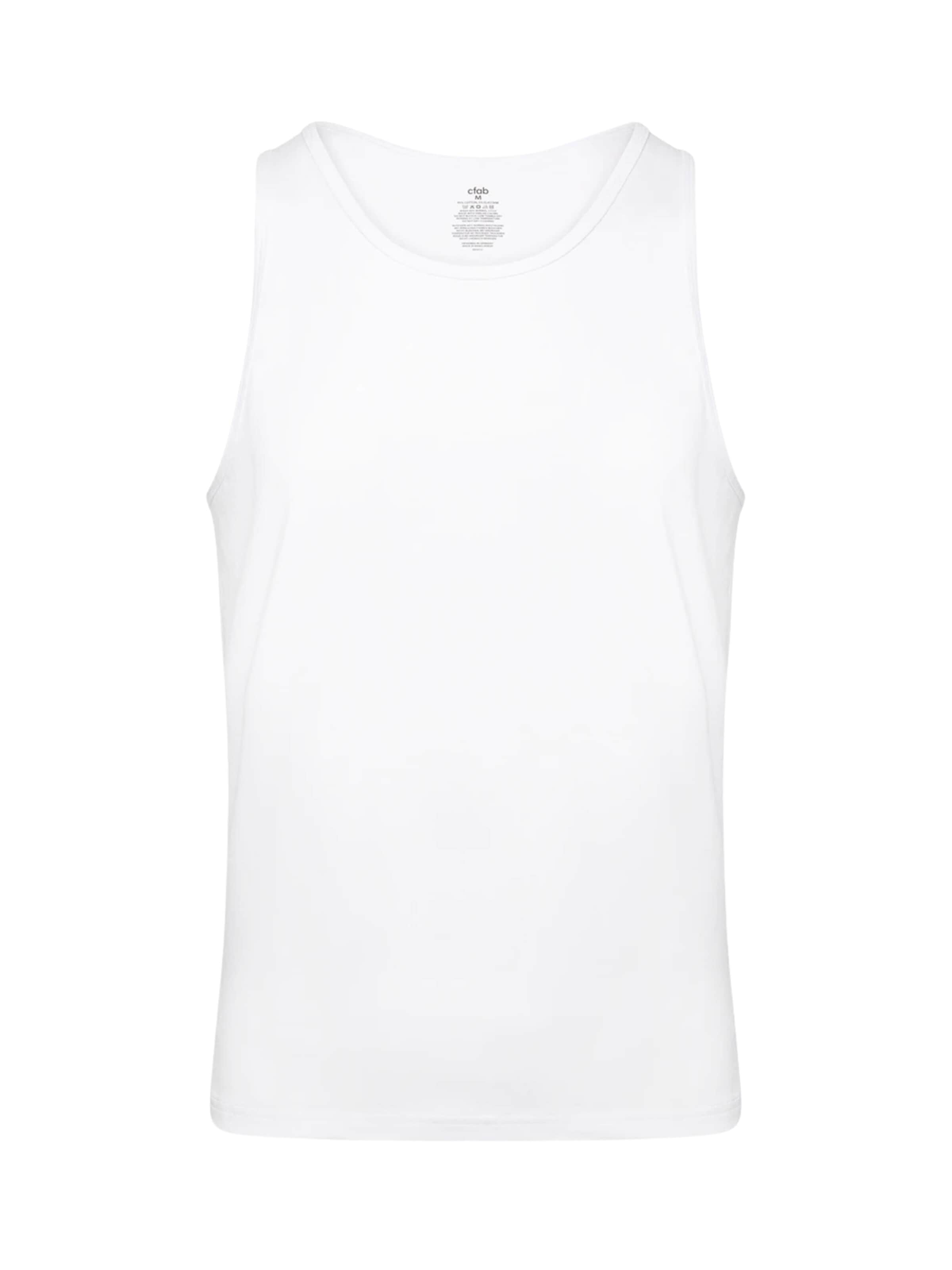 cfab (formerly creamy fabrics) Undertröja 'Cotton Herren Unterhemd' i vit: framsida