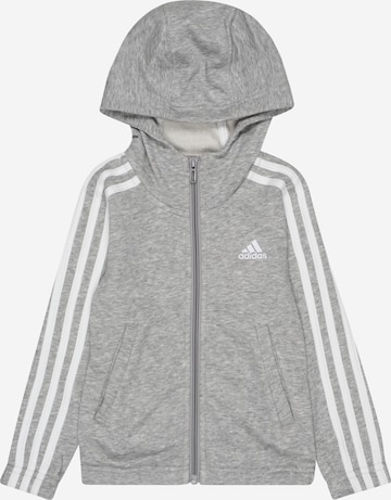 ADIDAS PERFORMANCE Sports sweat jacket in Grey: front