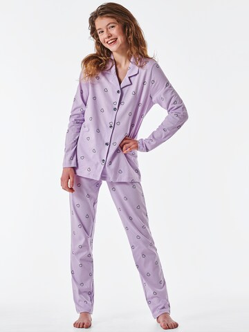 SCHIESSER Pajamas 'Pyjama Story' in Purple: front