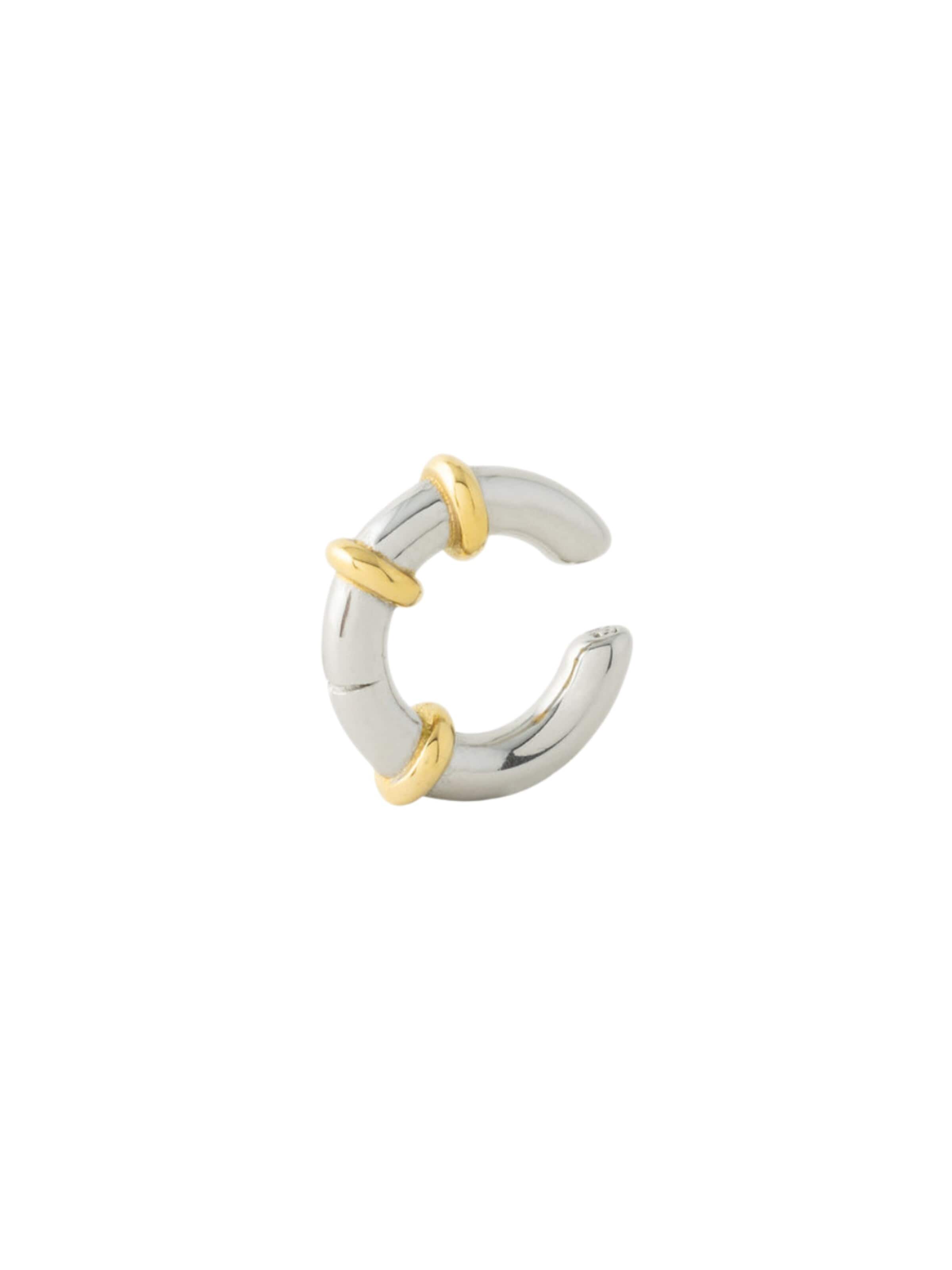 YParis Oorbellen 'Ear cuff Elvin Bi' in Zilver: voorkant