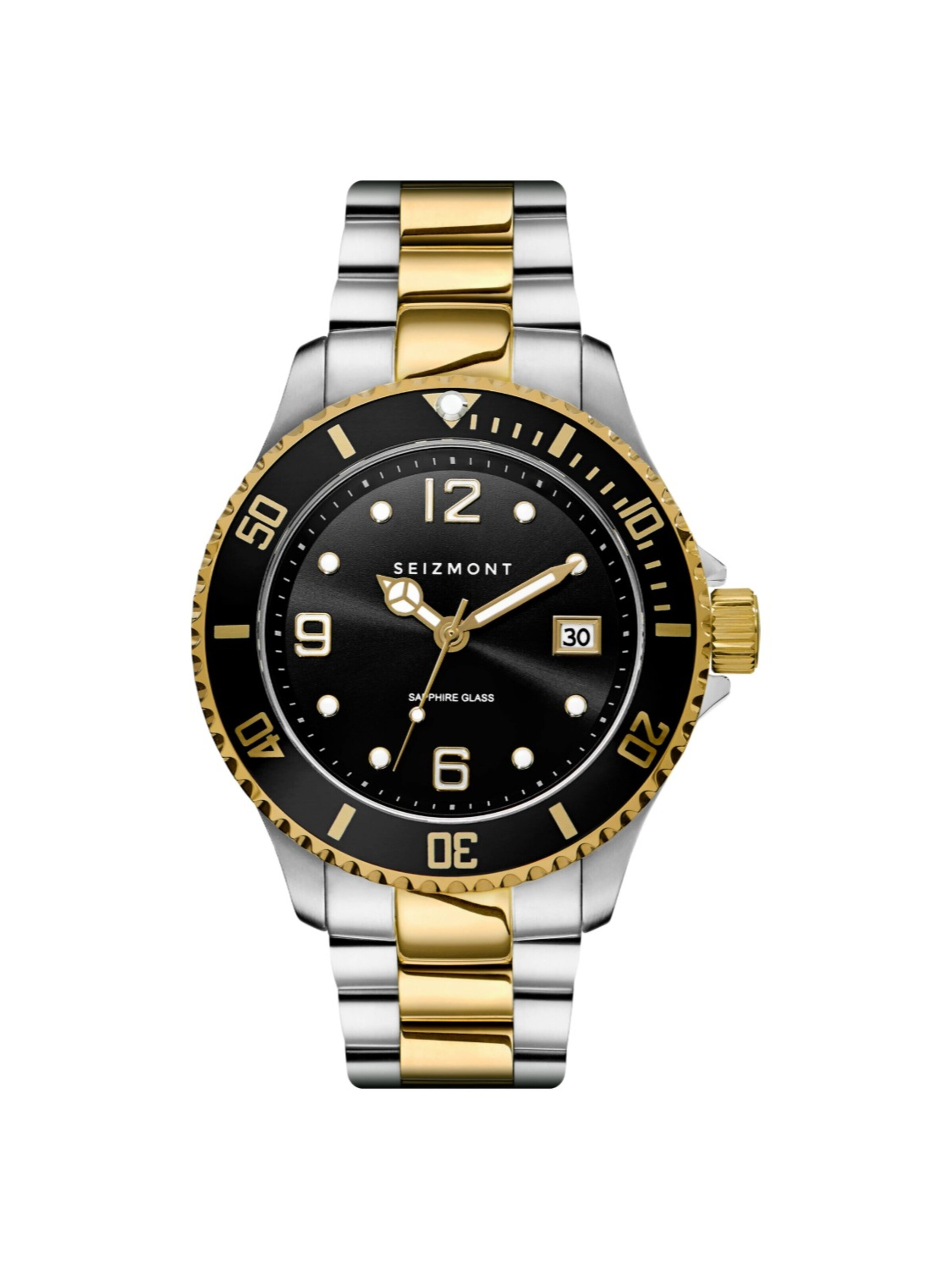 Seizmont Analog Watch 'Tide' in Gold: front