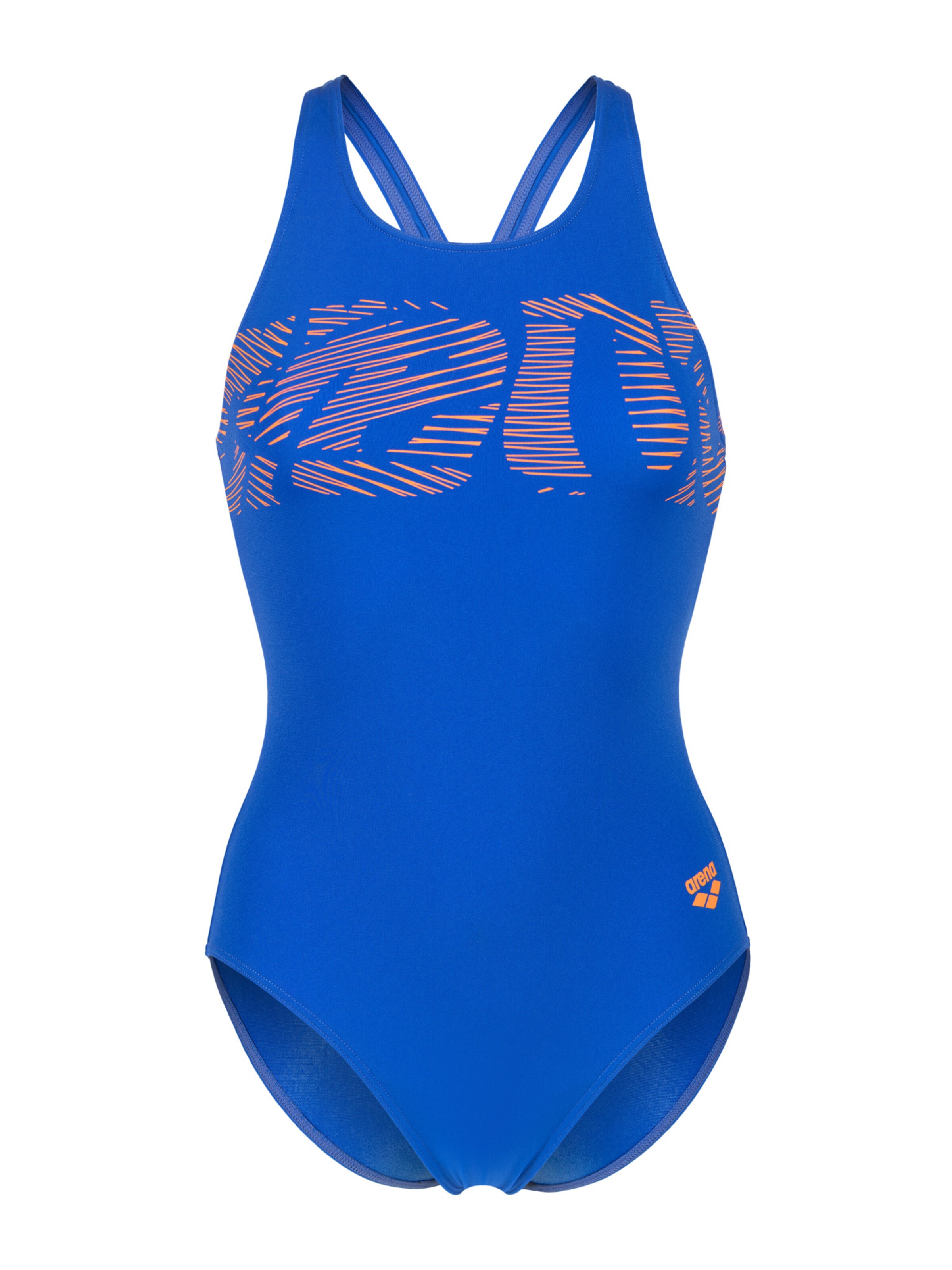 zils ARENA Bezvīļu Peldkostīms 'Graphic V Back': no priekšpuses