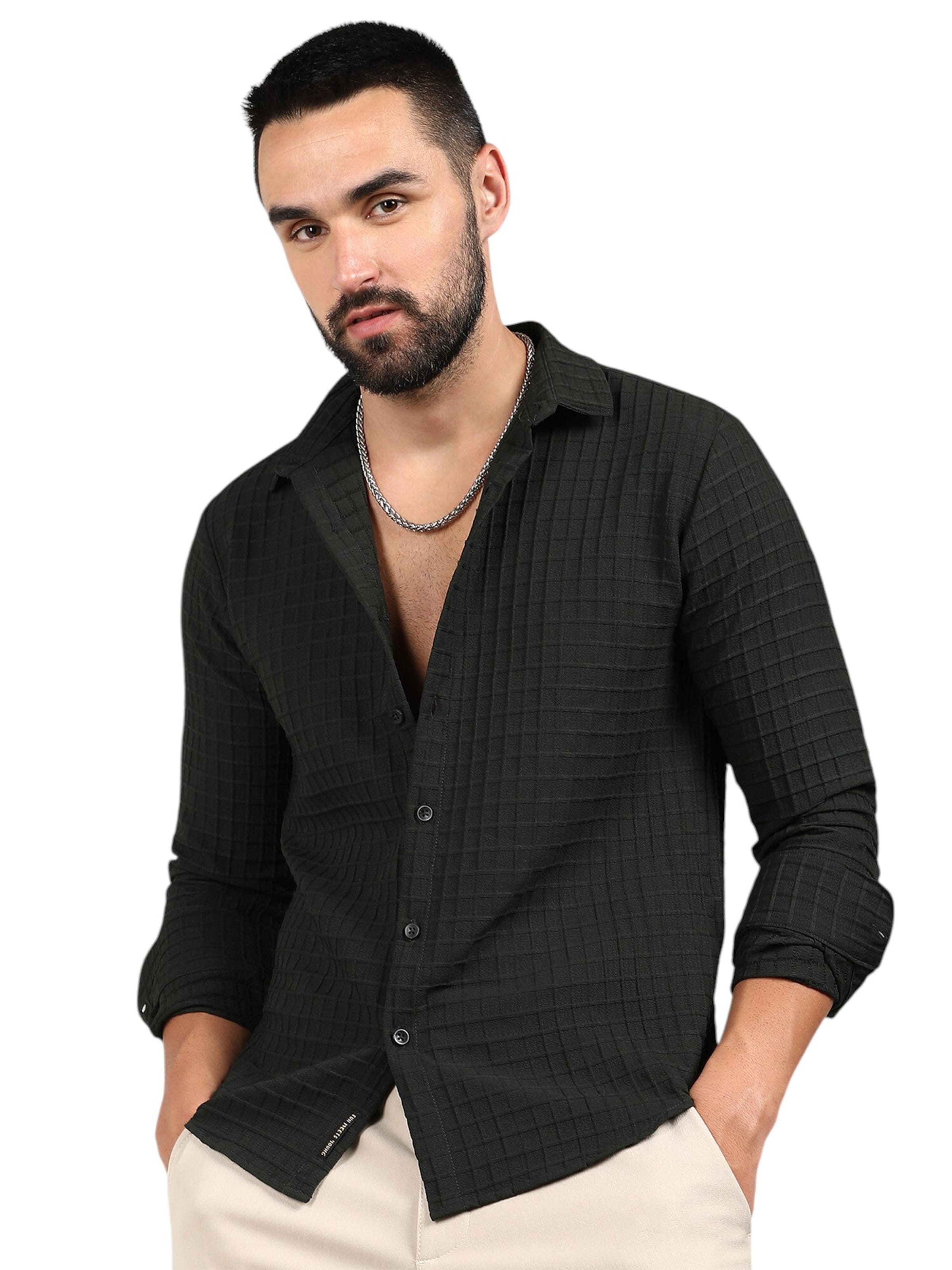 Campus Sutra Comfort Fit Skjorte 'Sunny' i sort: forside