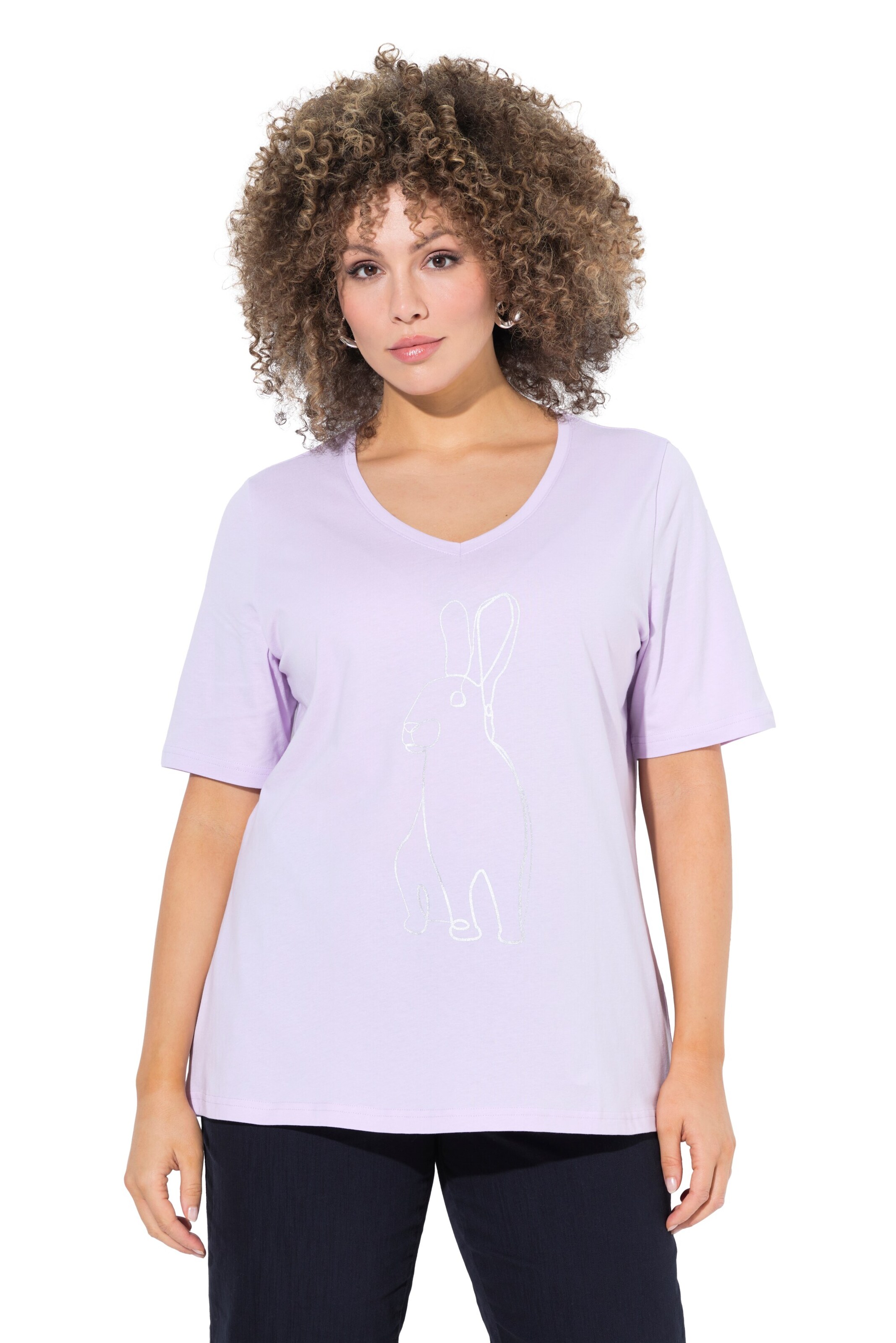 Ulla Popken T-Shirt in Lila: Vorderseite