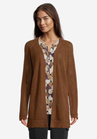 Betty & Co Knit Cardigan in Brown: front