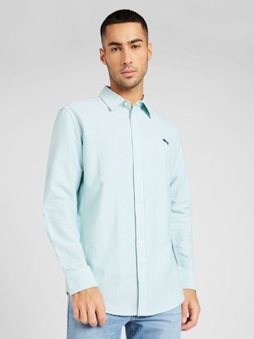 WRANGLER - Ajuste regular Camisa en verde: frente