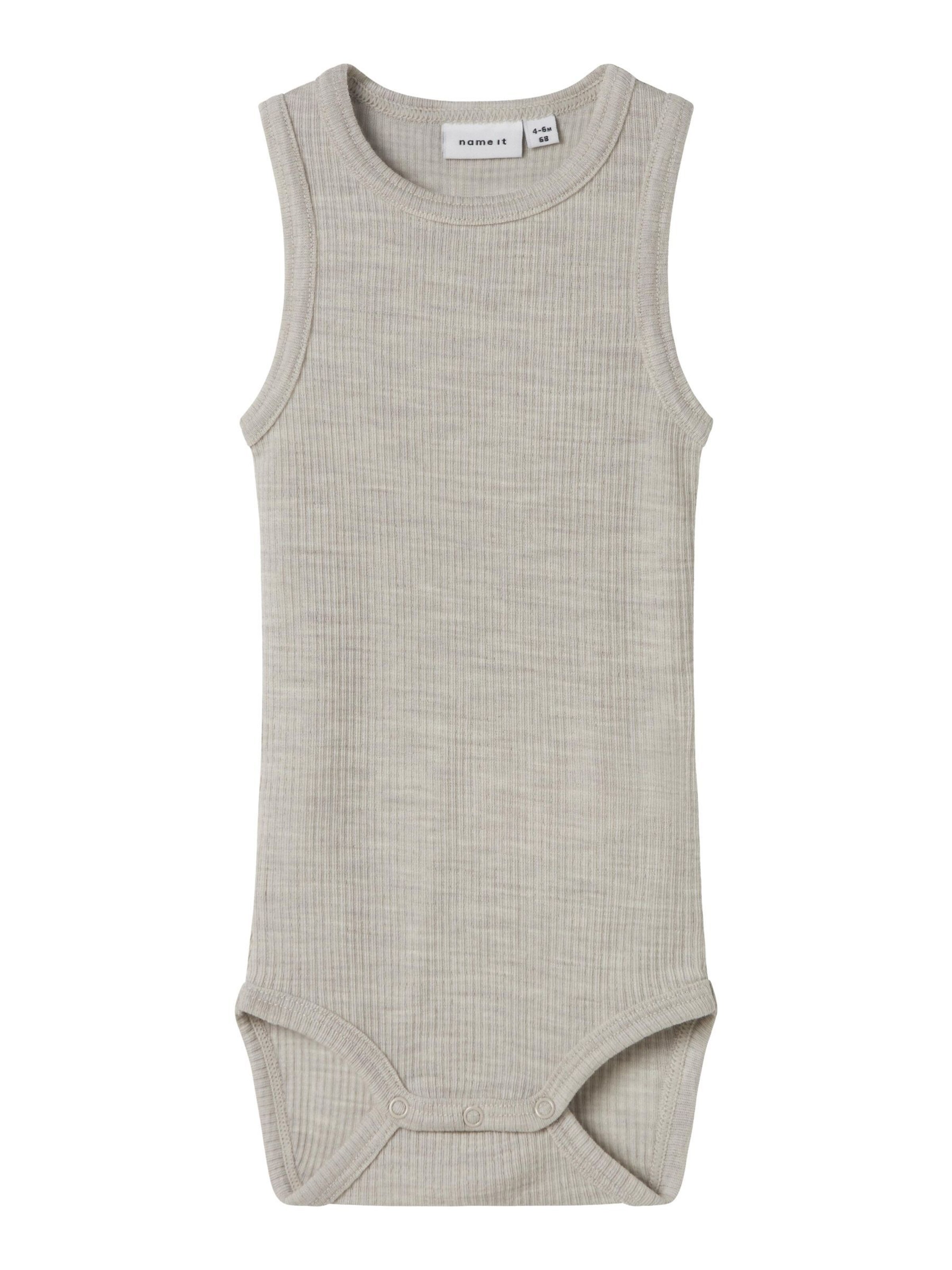 NAME IT - Pijama entero/body en gris: frente