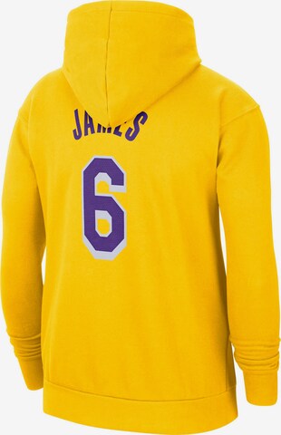 NIKE Athletic Sweatshirt 'James LeBron Los Angeles Lakers' in Yellow