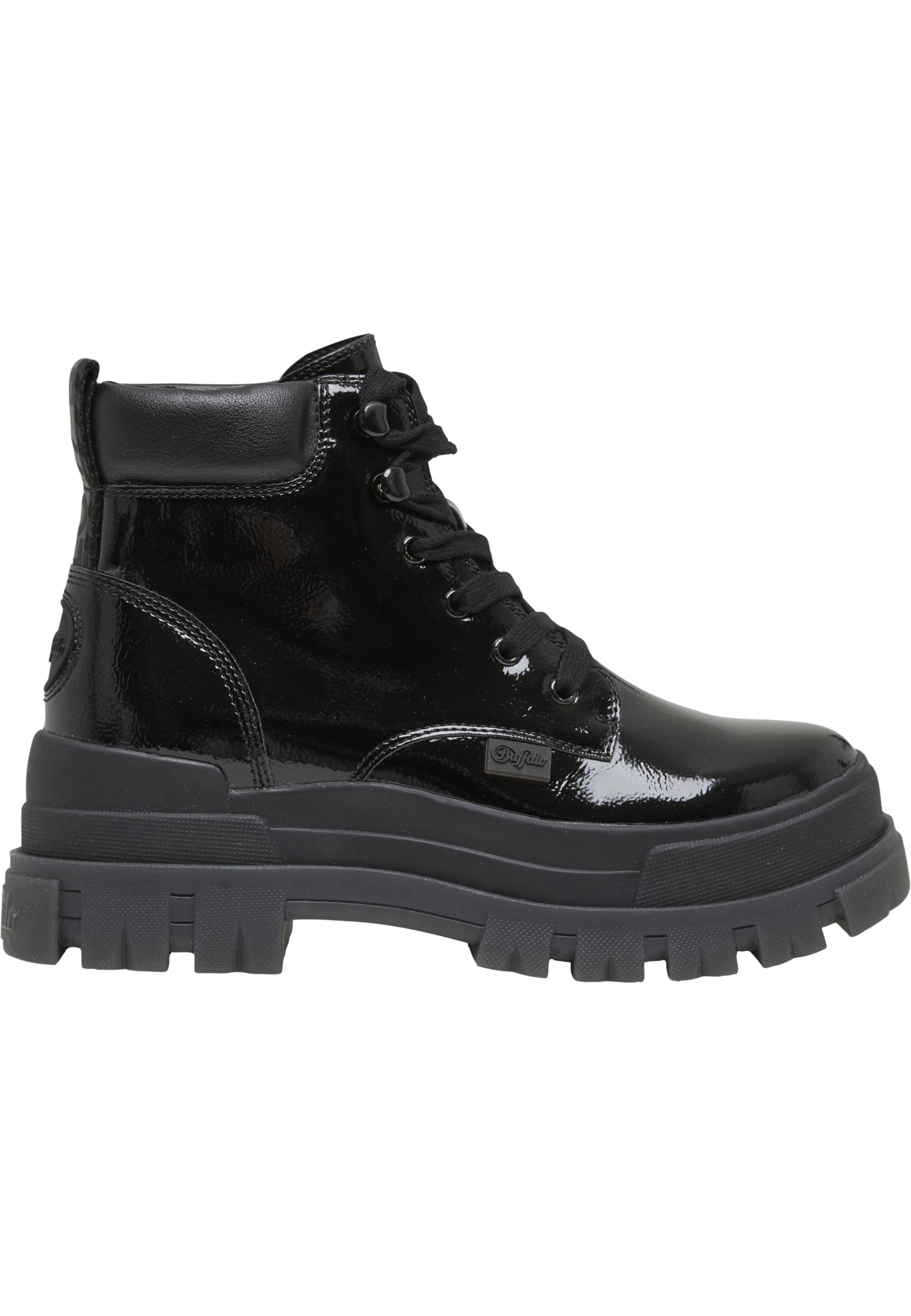 BUFFALO Lace-up bootie 'Aspha' in Black: front