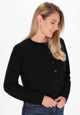 usha BLUE LABEL Knit cardigan in Black: front