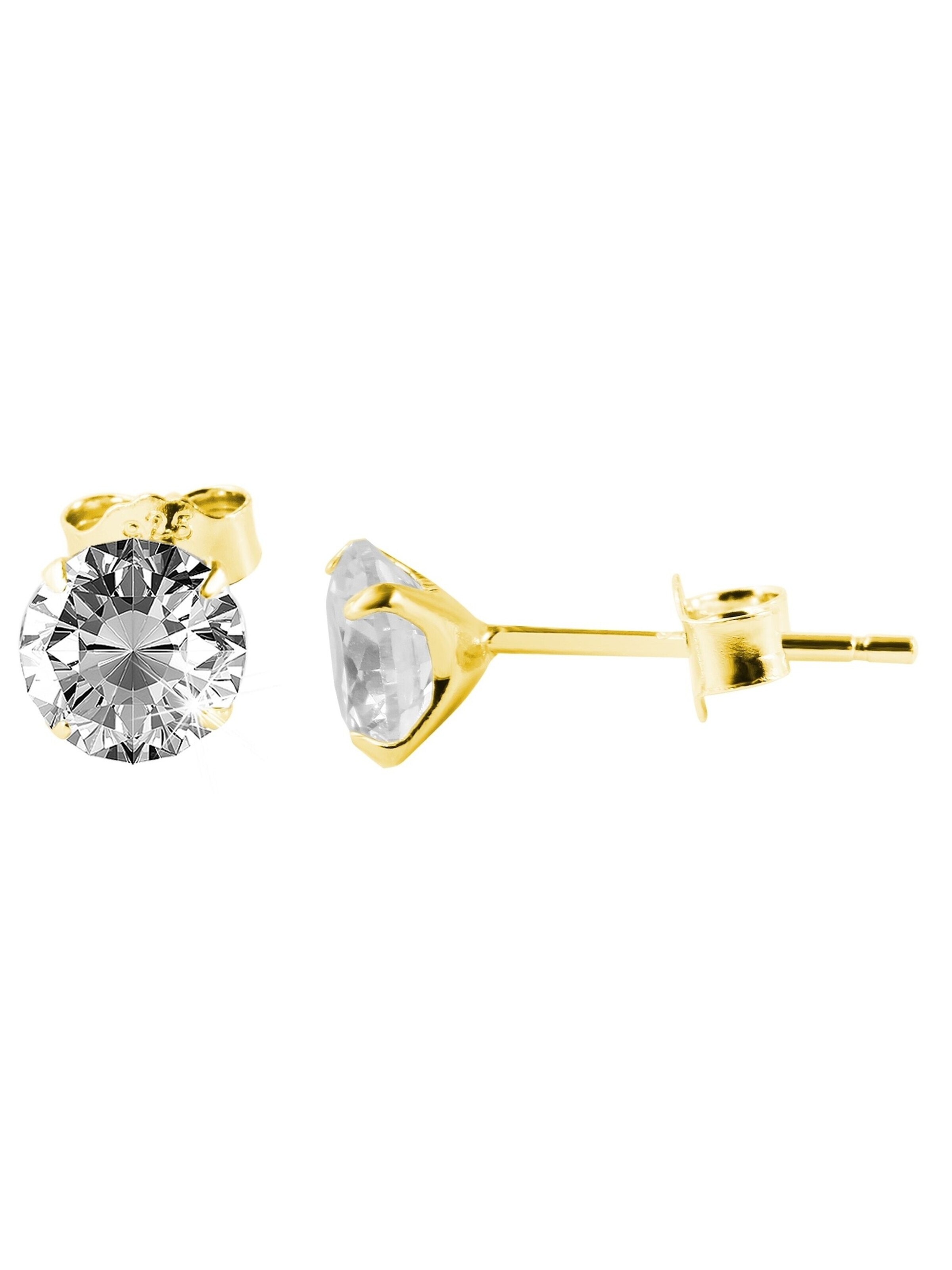 Akzent Earrings '"Runa" aus 925 Sterlingsilber, rhodiniert, langlebig' in Gold
