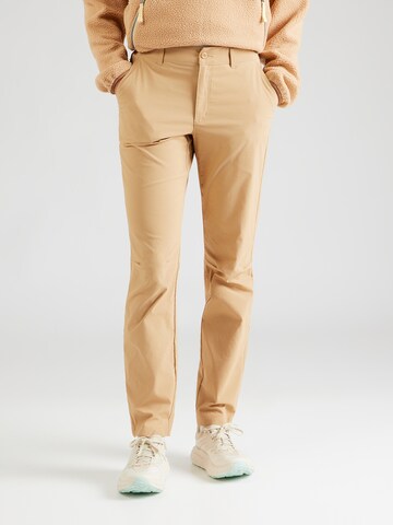 COLUMBIA Regularen Outdoor hlače 'Leslie Falls II' | rjava barva: sprednja stran