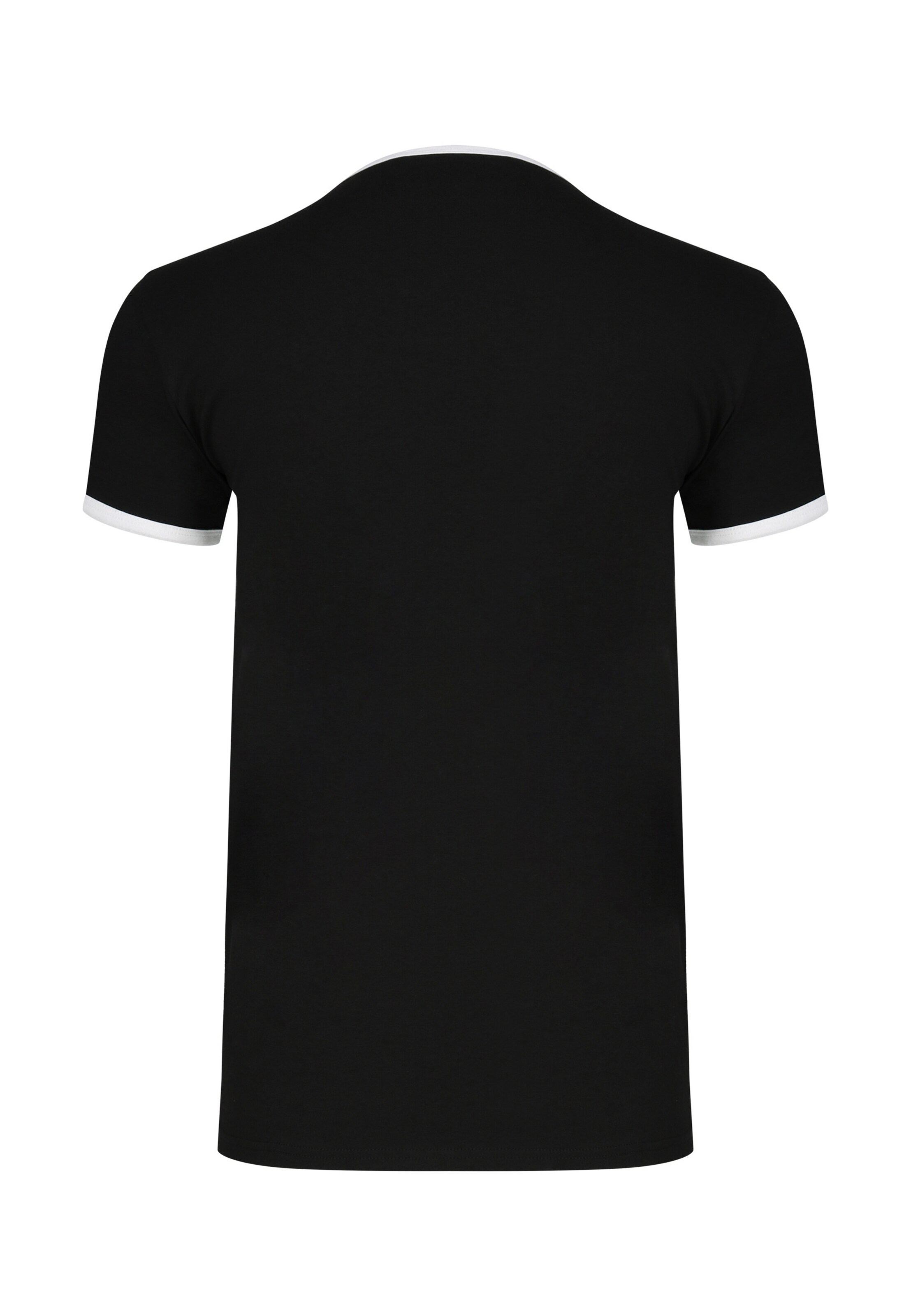 SikSilk Koszulka 'Ringer' w kolorze czarny