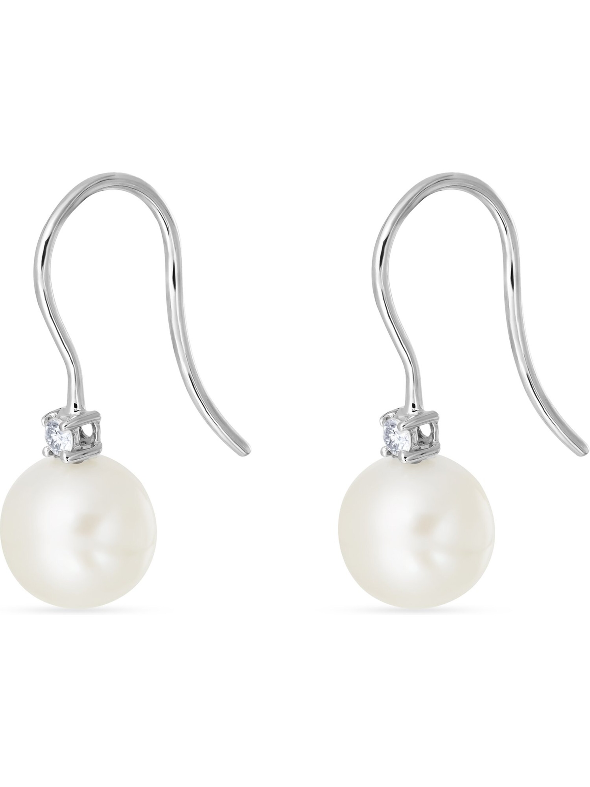 CHRIST Earrings in One Size in Silver / White, Item view