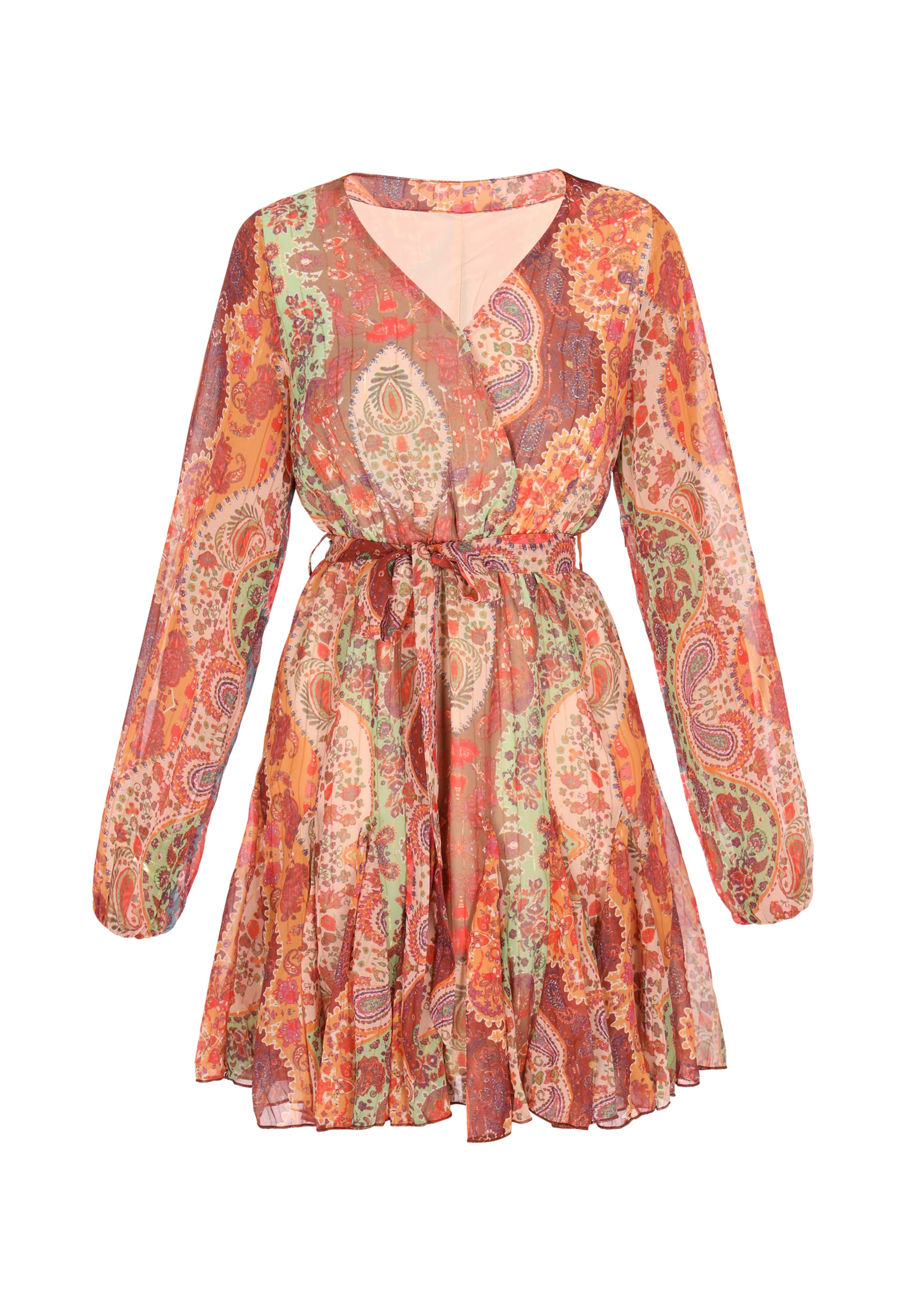 világoszöld / narancs / pasztellnarancs / piros IZIA Ruha, Termék nézet