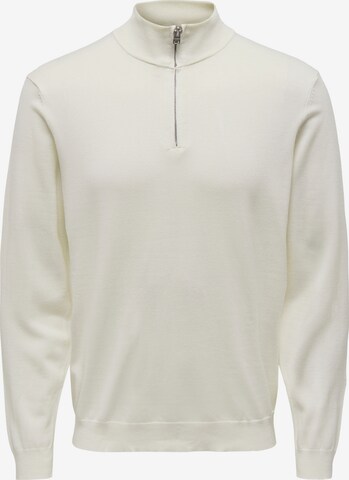 Pullover 'WYLER' di Only & Sons in bianco: frontale