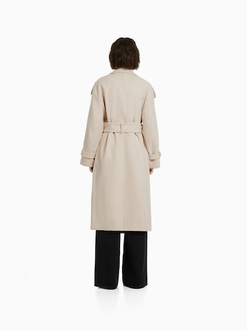 Bershka Between-Seasons Coat in Beige