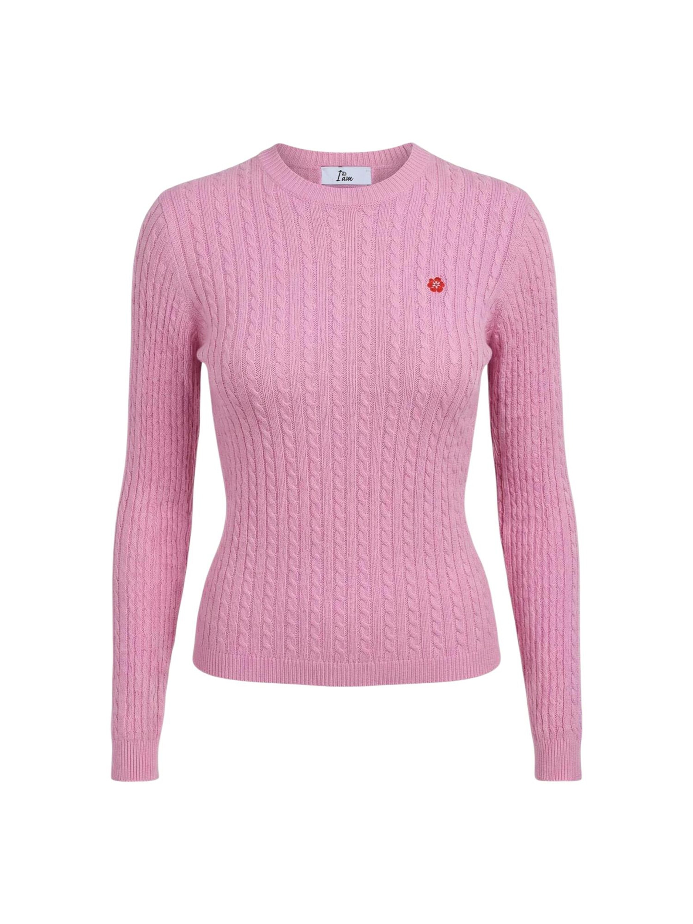 I AM Sweater in Pink: front