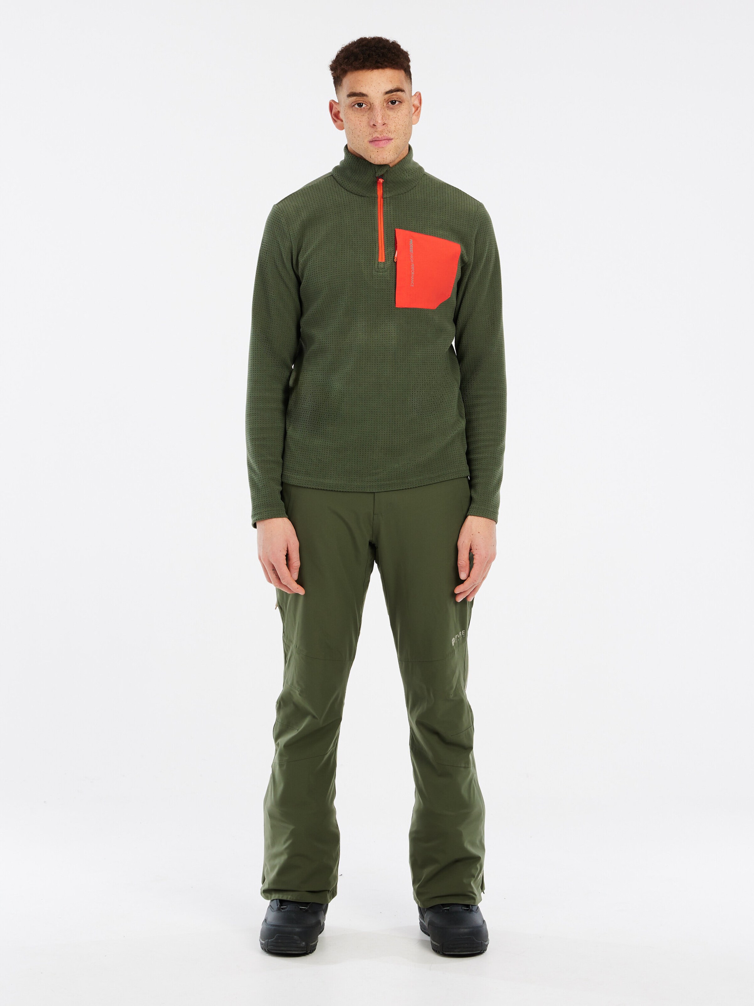 PROTEST Athletic Sweatshirt 'PRTCARE' in Green