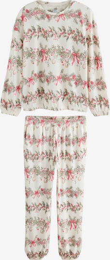 Next Pyjama värissä taupe / vihreä / punainen / offwhite, Tuotenäkymä