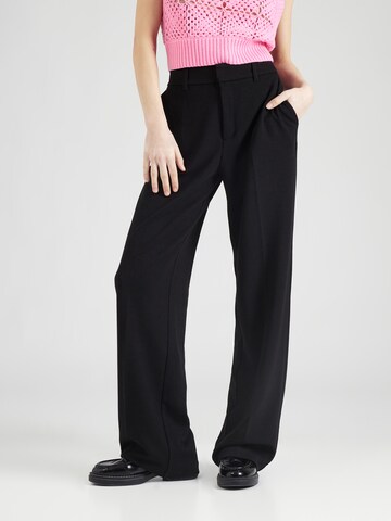 s.Oliver Wide leg Pleated Pants in Black: front