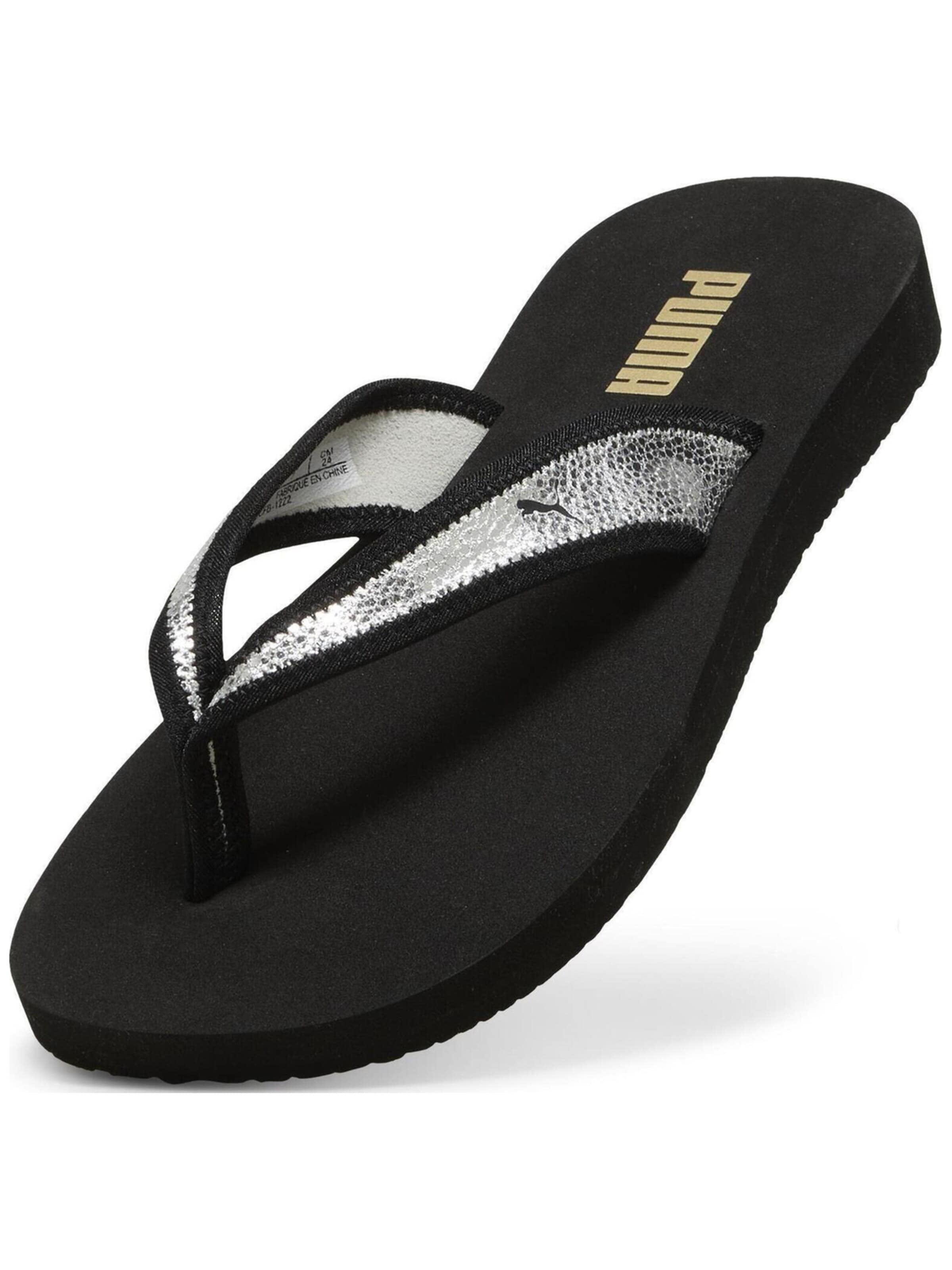 Ciabatta 'Puma Sandy Flip Metallic Shine' di PUMA in nero
