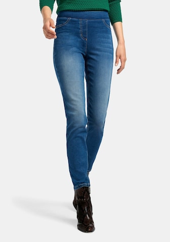 Peter Hahn Slimfit Jeans in Blauw: voorkant