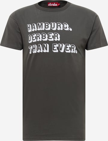 Derbe T-Shirt 'Than ever' in Grau: front