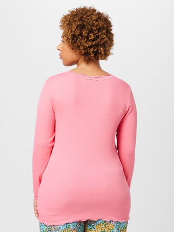 Fransa Curve Shirt in Pink