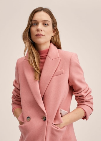 MANGO Between-Seasons Coat 'Dali' in Pink