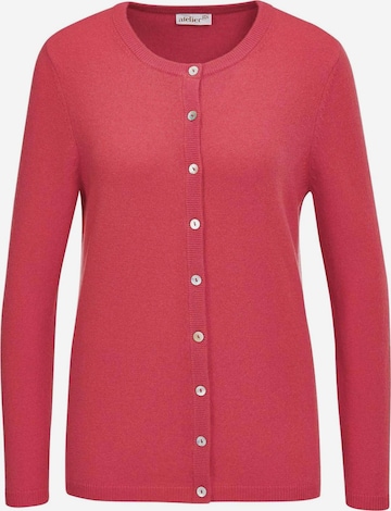 Goldner Strickjacke in Pink: Vorderseite