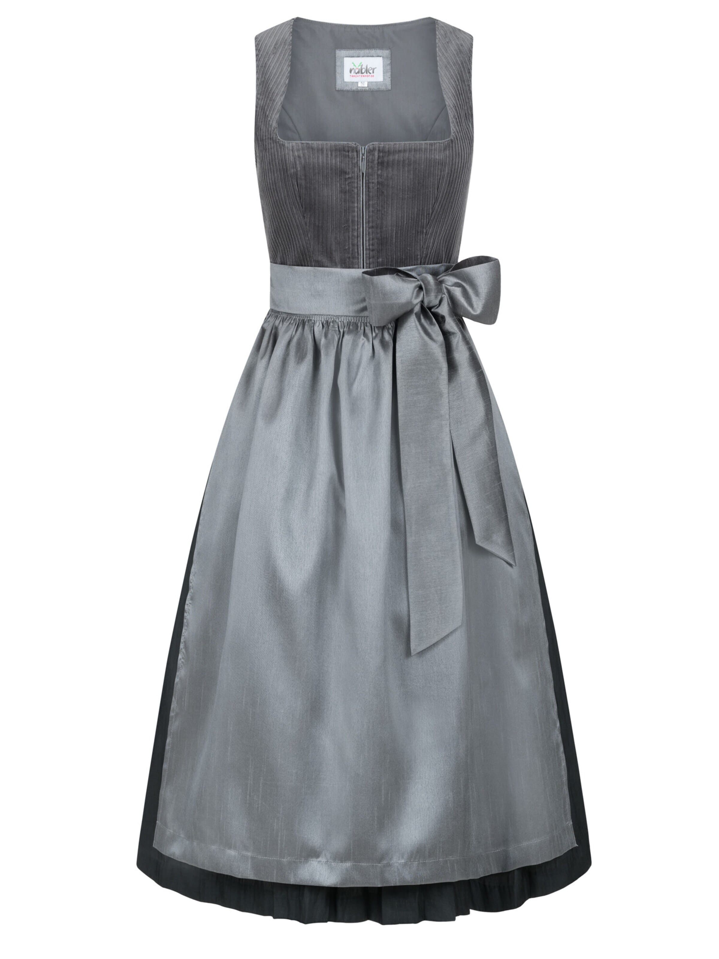 Trachtenhof Nübler Dirndl 'Dirndl lang Florentine' in Grey: front